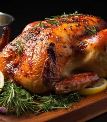 Air Fryer Whole Chicken with Lemon and Garlic