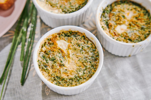 Coddled Eggs with Herb Cream