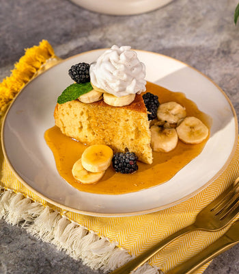 Giant Bananas Foster Pancake