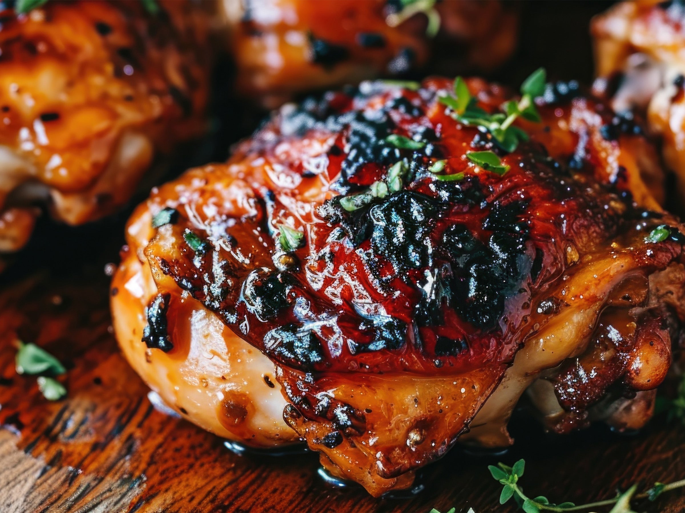 Air Fryer Chicken Thighs Honey BBQ