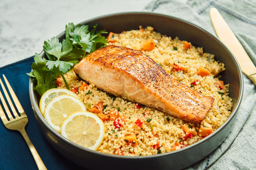 Paprika-Seasoned Salmon & Comforting Couscous