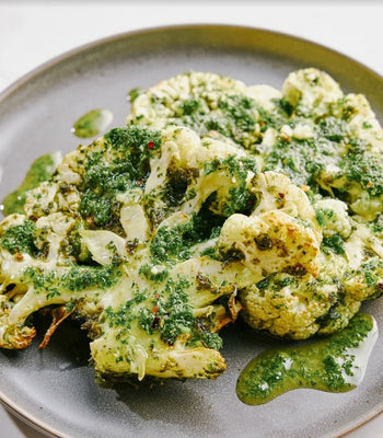 “Grilled” Cauliflower Steak With Chimichurri