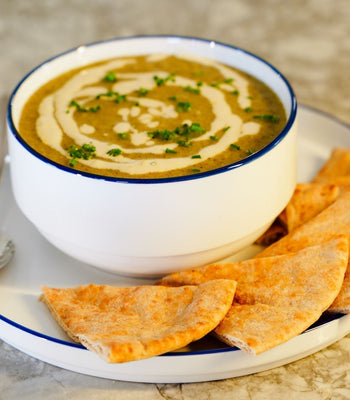 Roasted Broccoli Tahini Soup