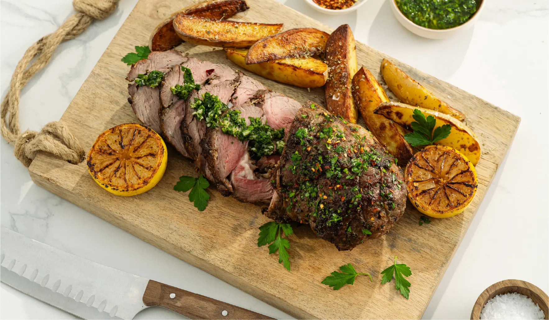 Roasted Boneless Leg of Lamb With Vesuvio Potatoes