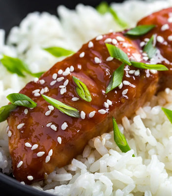 Air Fryer Salmon | Teriyaki Glazed