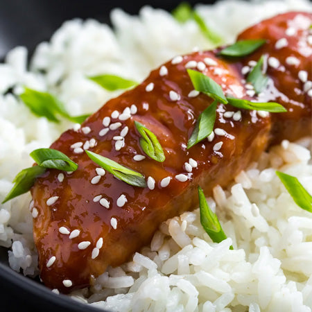 Air Fryer Salmon | Teriyaki Glazed