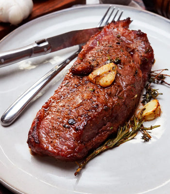 Air Fryer Steak | Herb-Basted New York Strip Steak