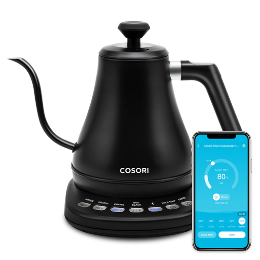 Smart 0.8L Gooseneck Electric Kettle - Black