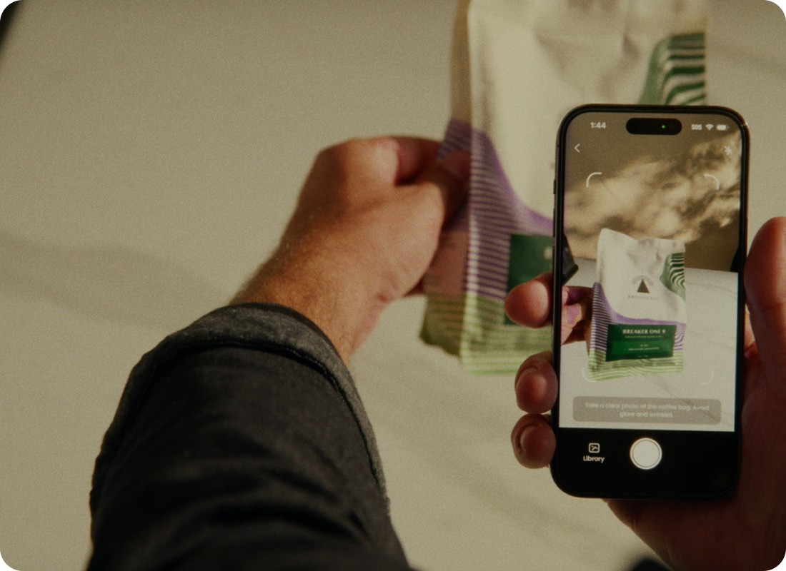 Scan your coffee bean bag.