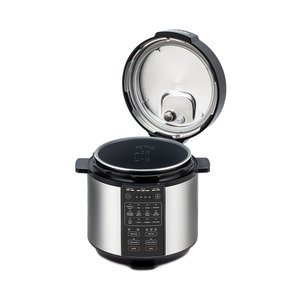 Cosori 6.0-Quart Pressure Cooker - Lid Open View