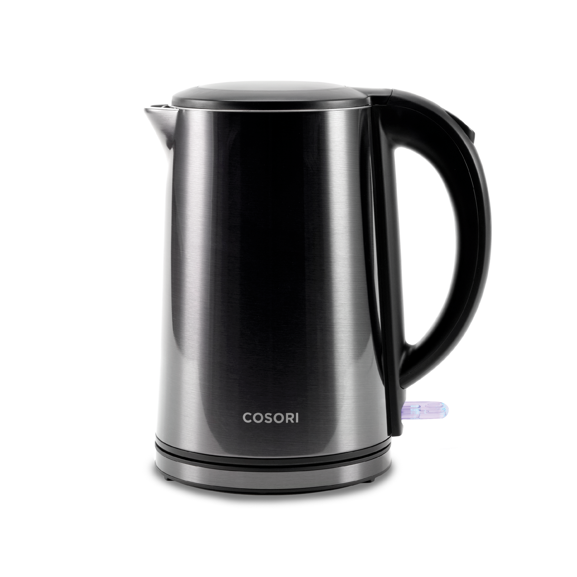 Double-Wall Stainless Steel Electric Kettle Side