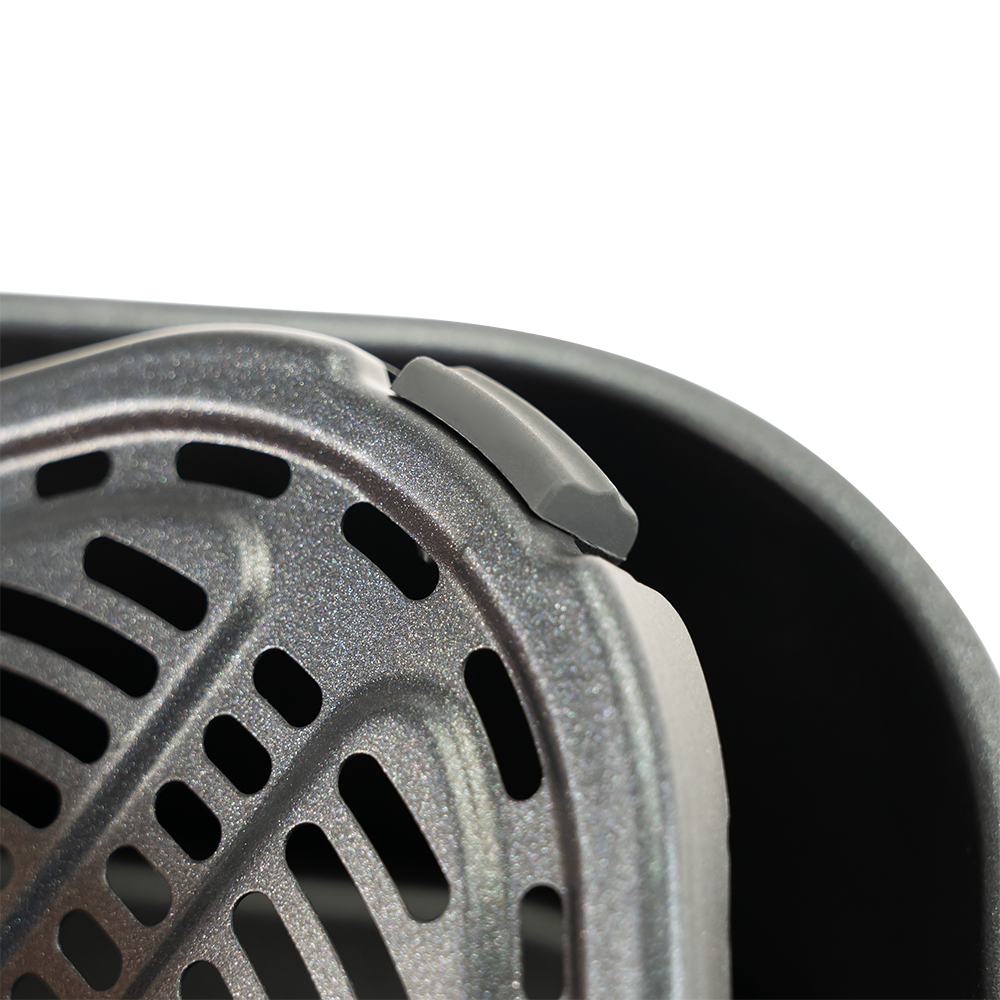 Cosori Lite 4-Quart Air Fryer Basket close up