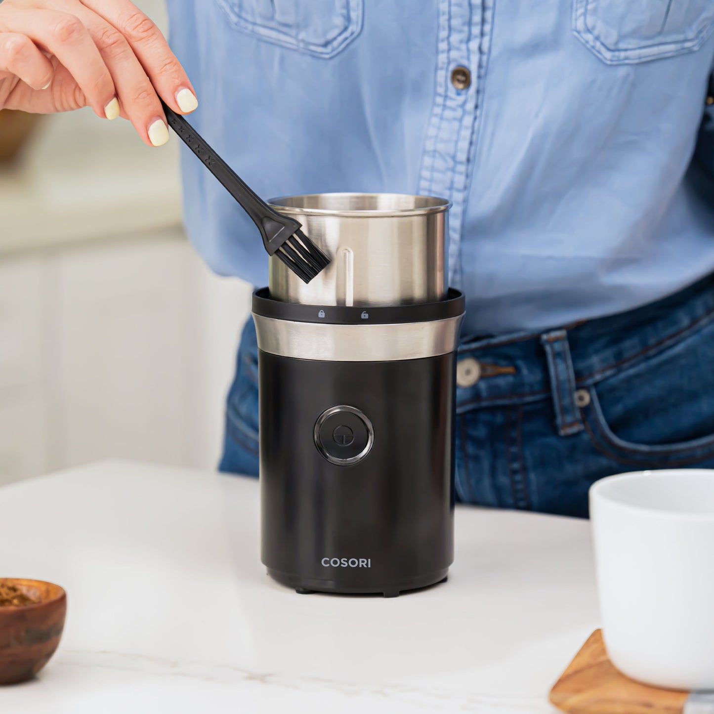 Pulse 2-in-1 Coffee Grinder CCG-U021-KUS with Brush