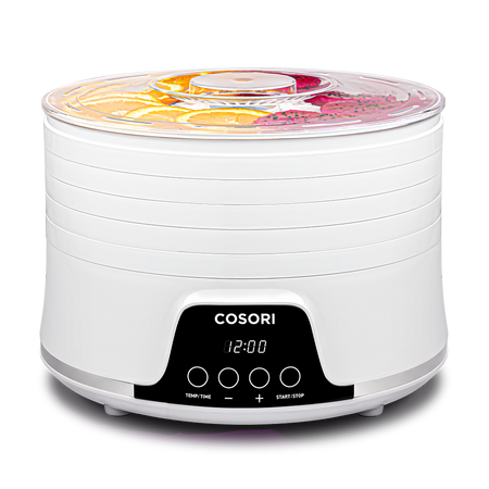 COSORI Pioneer 5-Tray Food Dehydrator with stackable trays and digital control panel