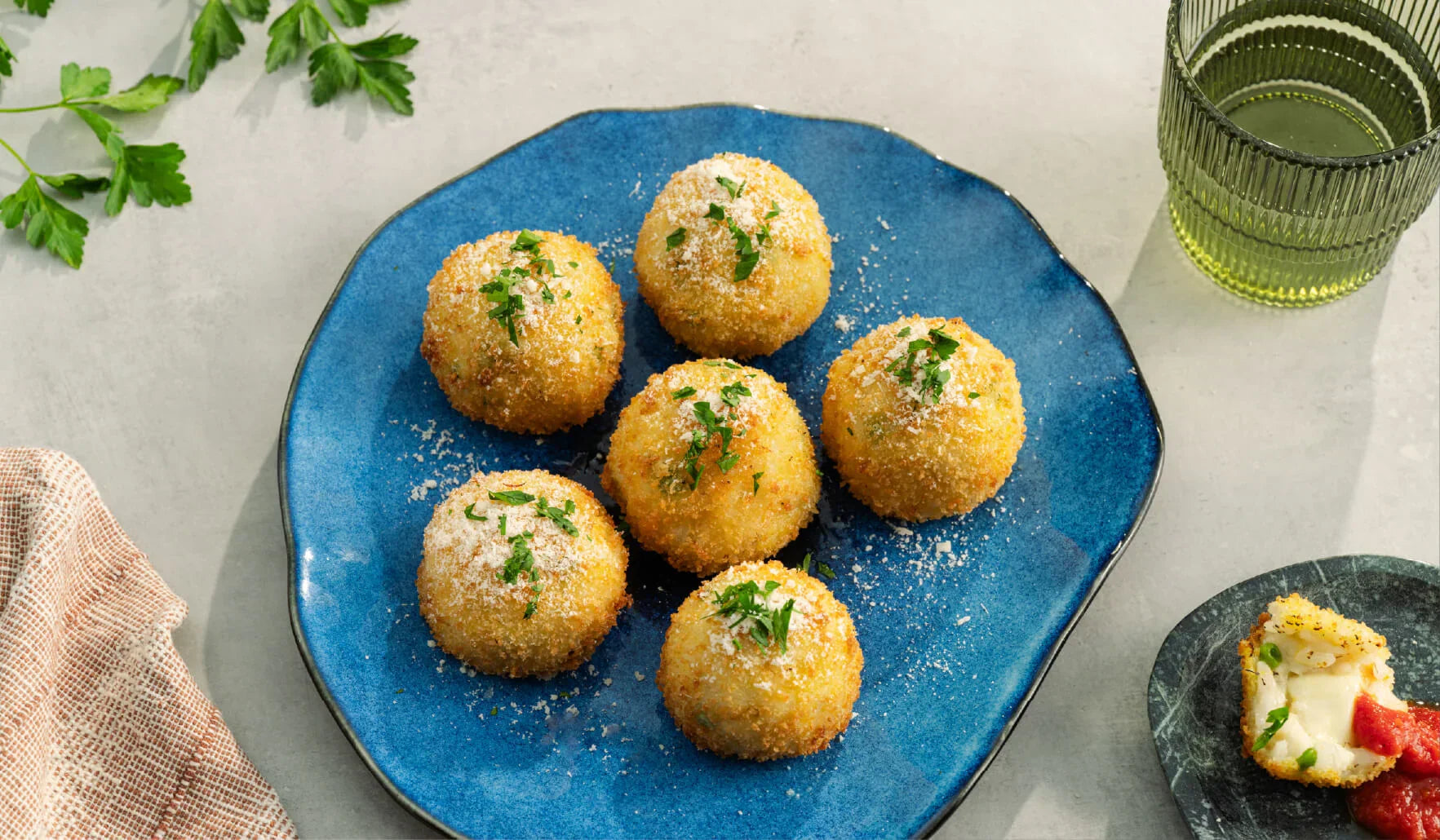 Arancini With Peas & Mozzarella