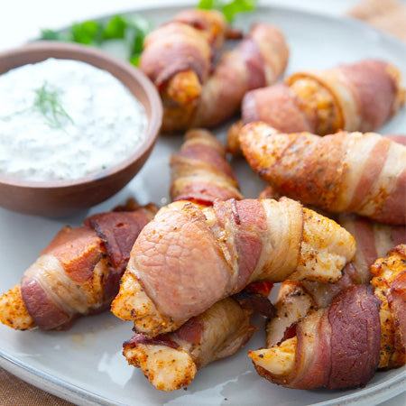  - Bacon-Wrapped Chicken Tenders with Herby Ranch Dip