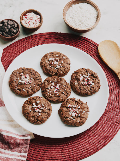 Fudgy Peppermint Brownie Cookies