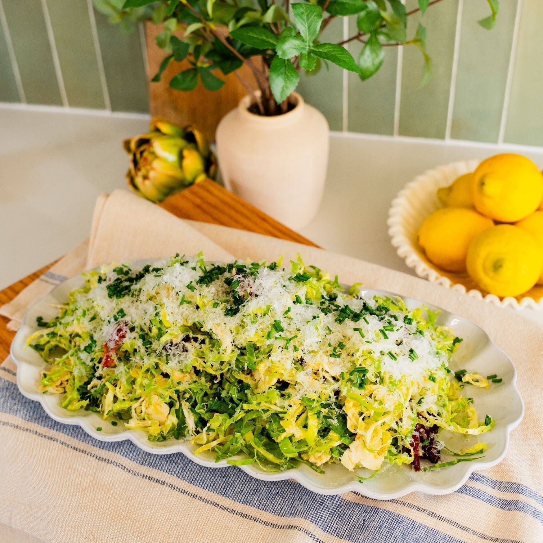 Candied Bacon Shaved Brussel Sprout Salad