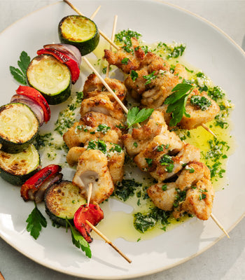 Chicken Spiedini & Mixed Vegetable Skewers