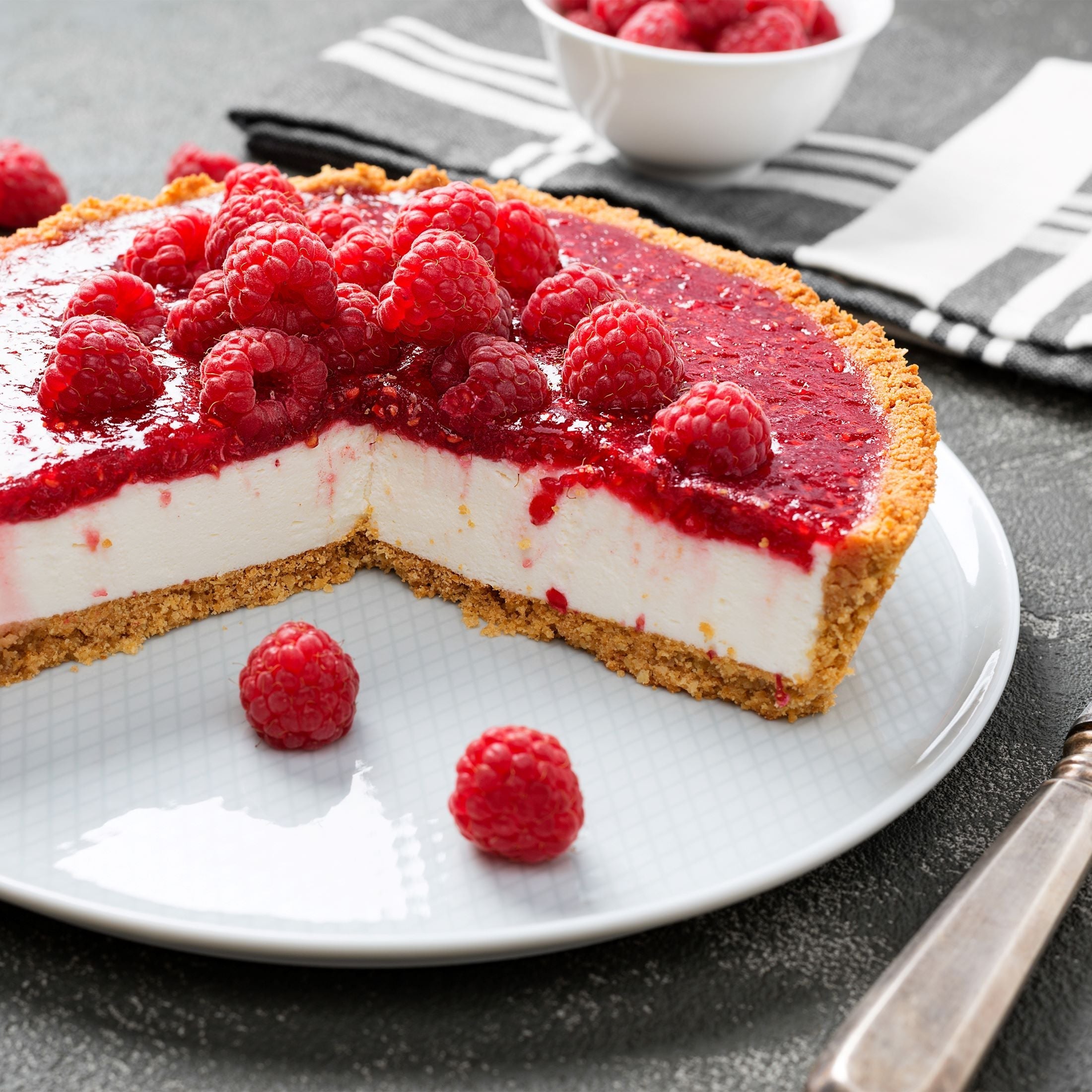 Air Fryer Raspberry Cheesecake