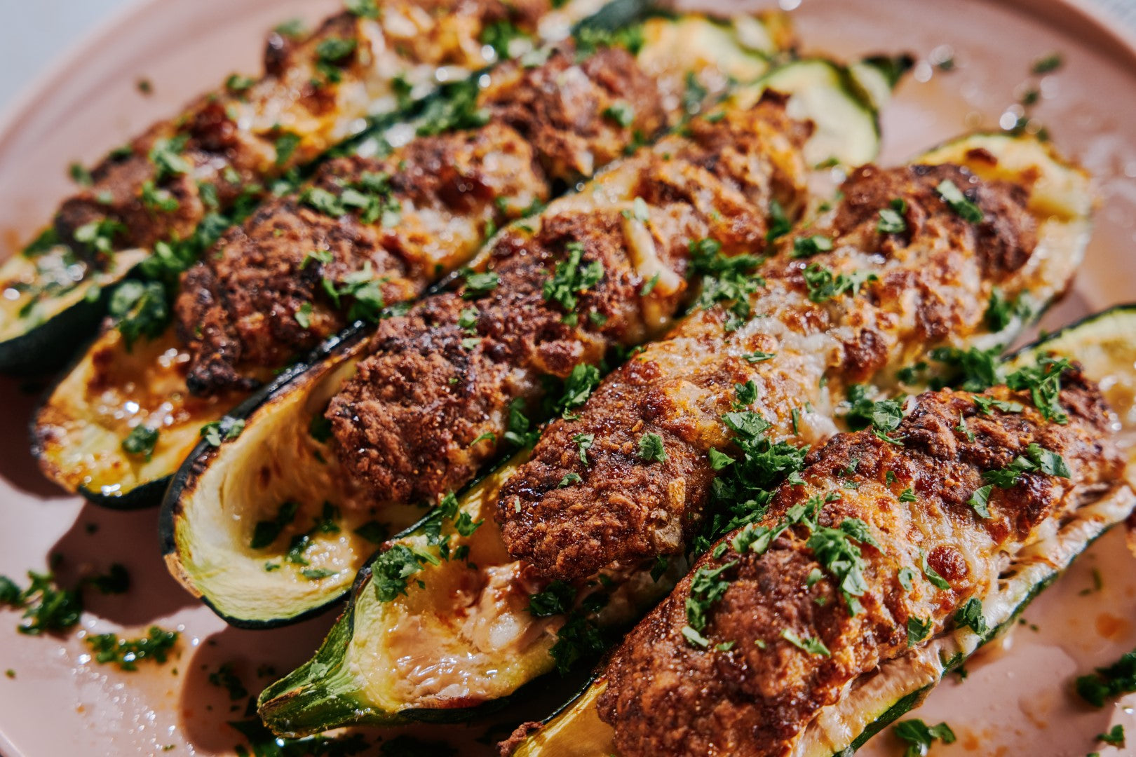  - Turkey-Filled Zucchini Halves