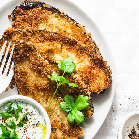 Air Fryer Eggplant Schnitzel 