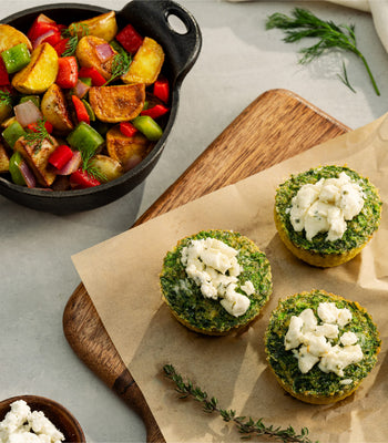 Goat Cheese Egg Bites With Breakfast Potatoes
