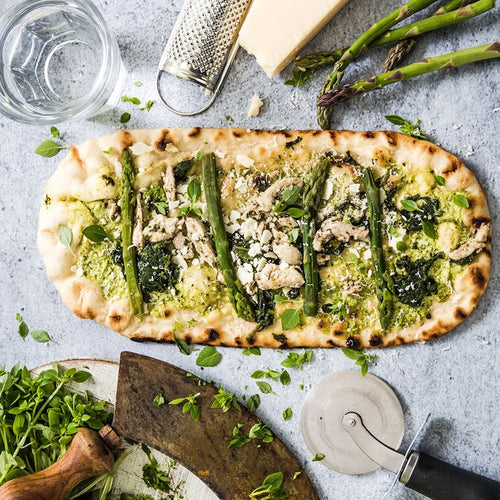 Grilled Spring Vegetable Pizzas