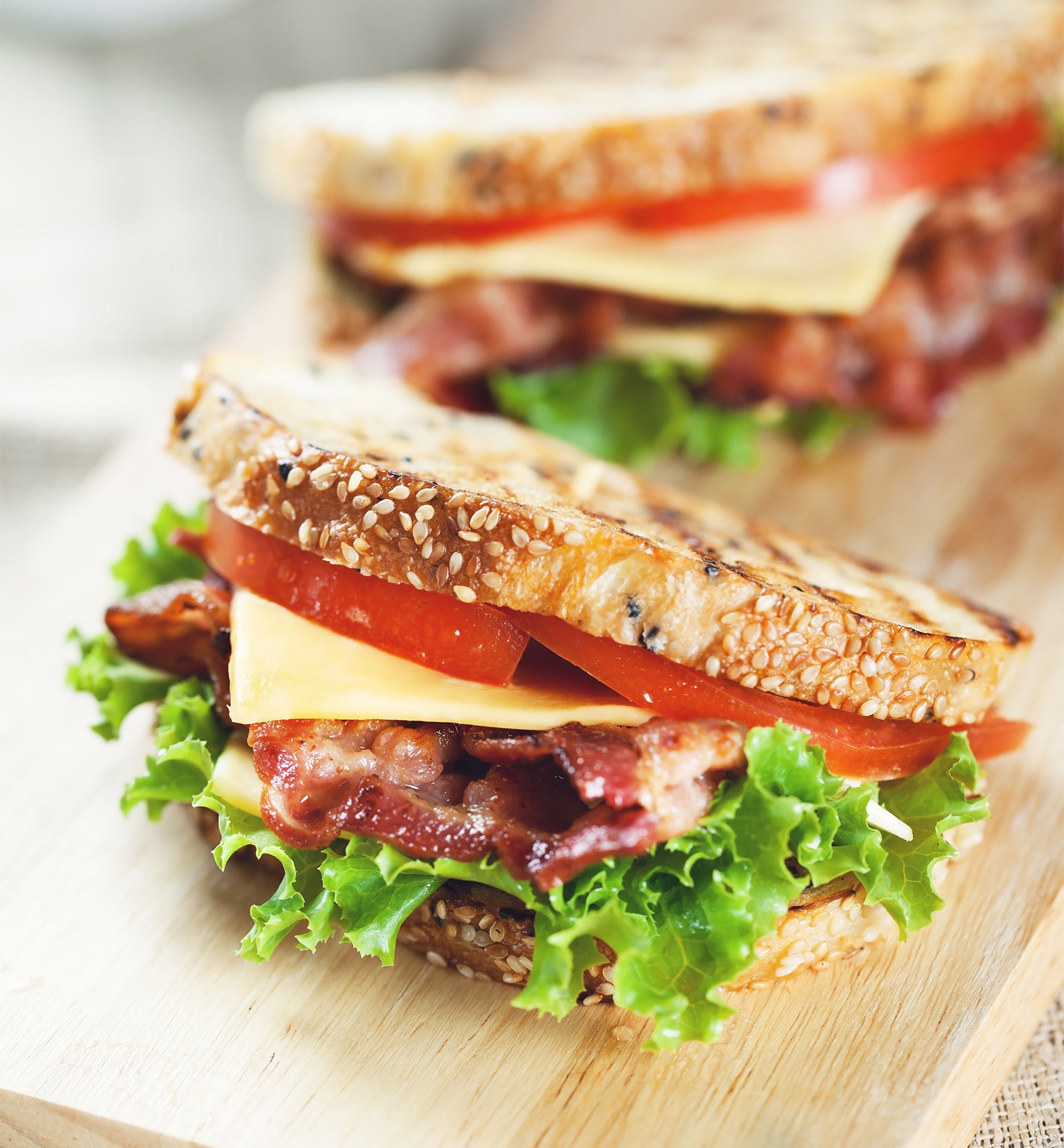 Mini Air Fryer Bacon, Lettuce & Tomato Sandwiches