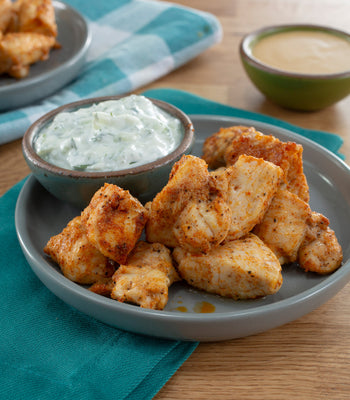 air fryer chicken bites with dipping sauces