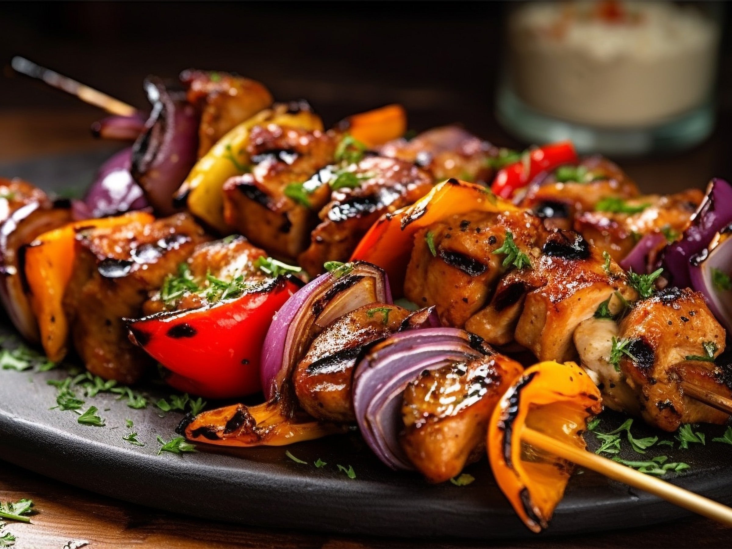 Air Fryer Chicken Thigh Skewers