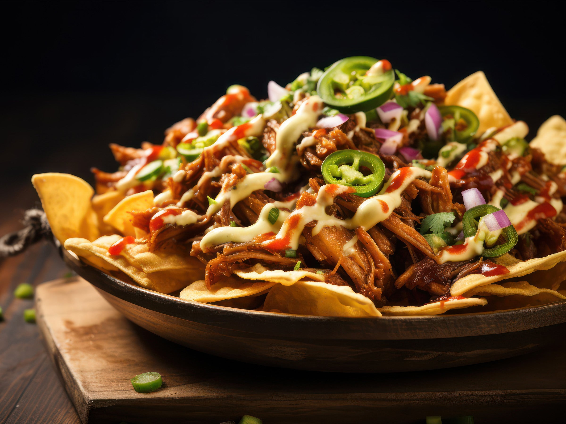 smokey bbq chicken nachos