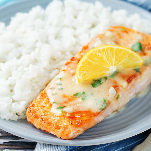 Air Fryer Salmon | Lemon-Butter