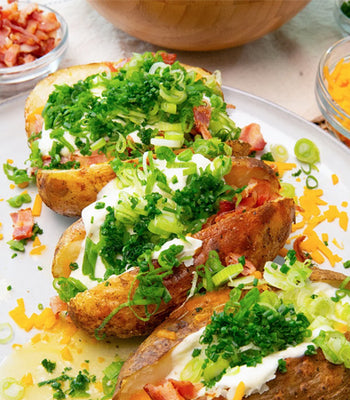 Fully Loaded Air Fryer Baked Potato 