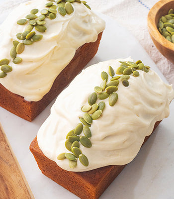 Pumpkin Spice Loaf with Maple Cream Cheese Glaze