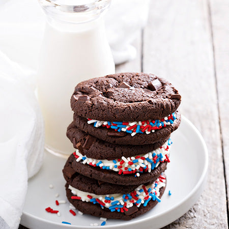 Brownie Cookie Ice Cream Sandwiches