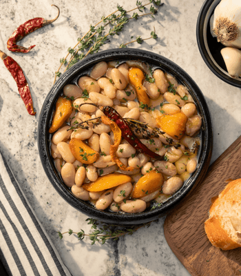 Spicy Garlic Confit & Beans