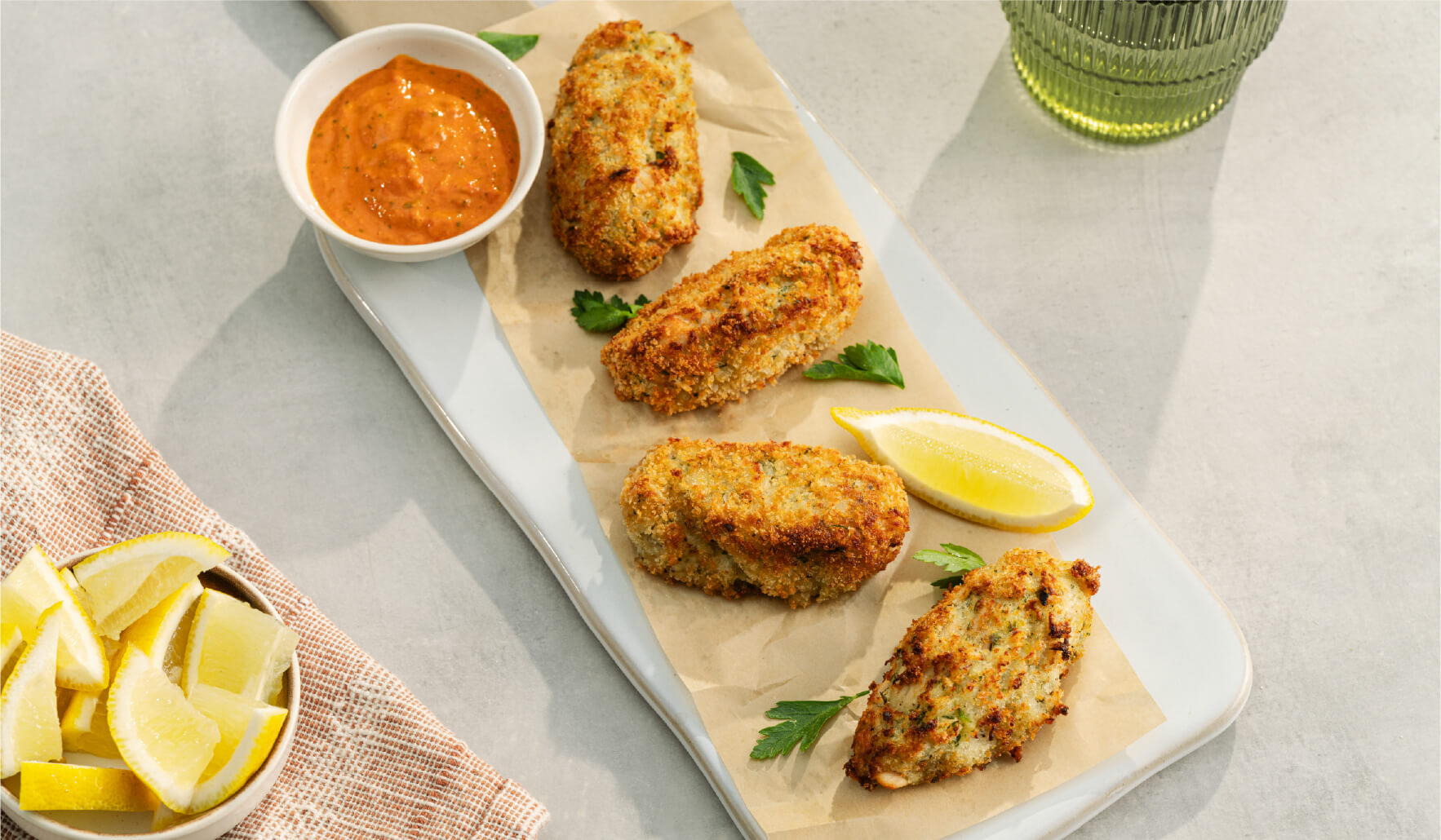 Tuna Croquettes With Romesco Sauce