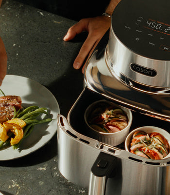 Checking food doneness during cooking using visual and texture cues in an air fryer