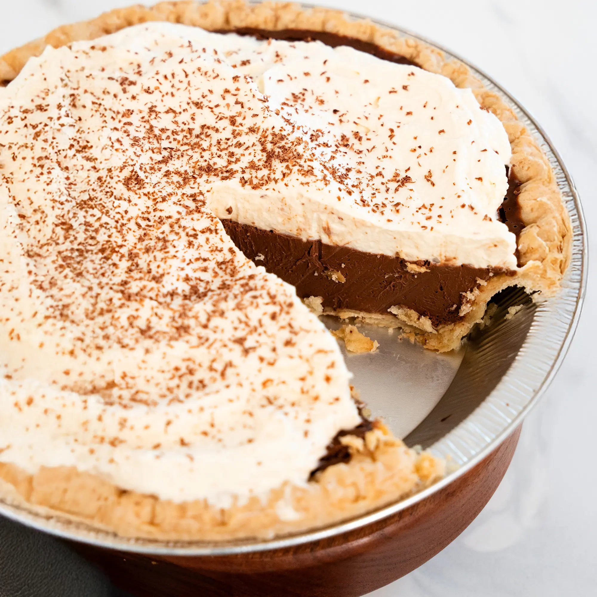 Chocolate Pot De Crème Pie