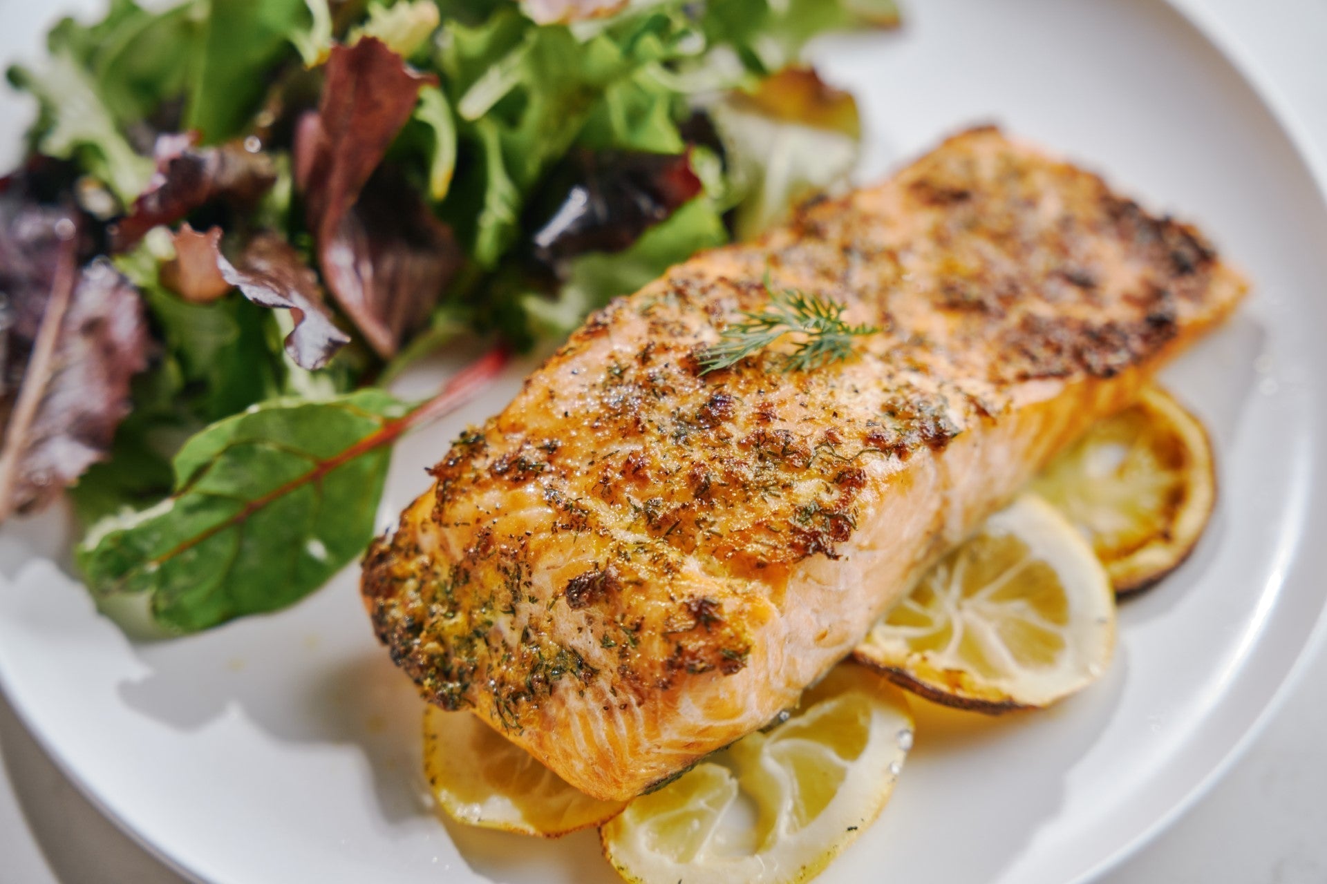 Air Fryer Salmon With Lemon Dill 