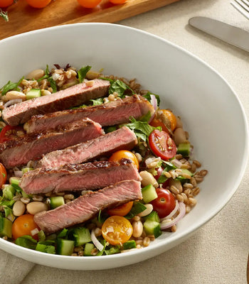 Mediterranean Steak & Farro Bowls