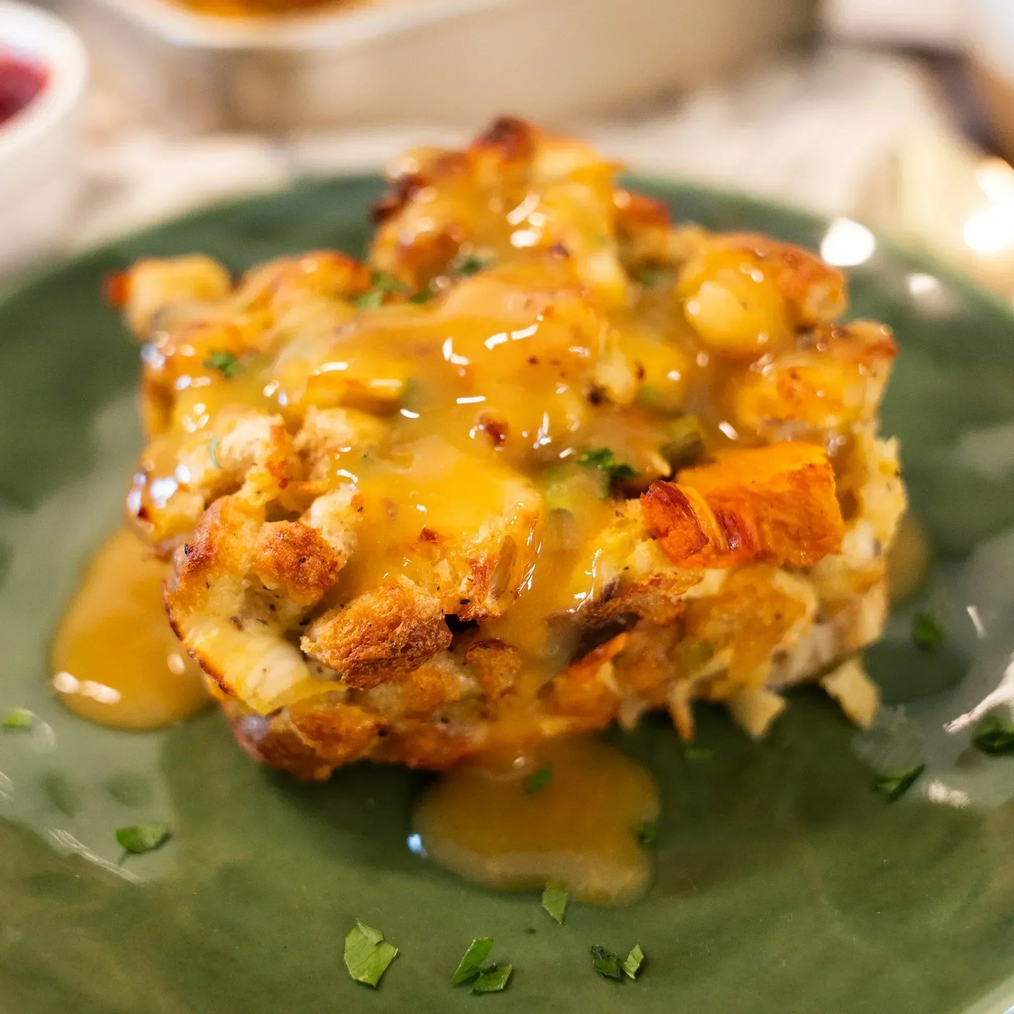 Thanksgiving Leftovers Bread Pudding