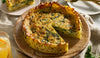 Spinach & Leek Quiche With Smashed Potato Crust