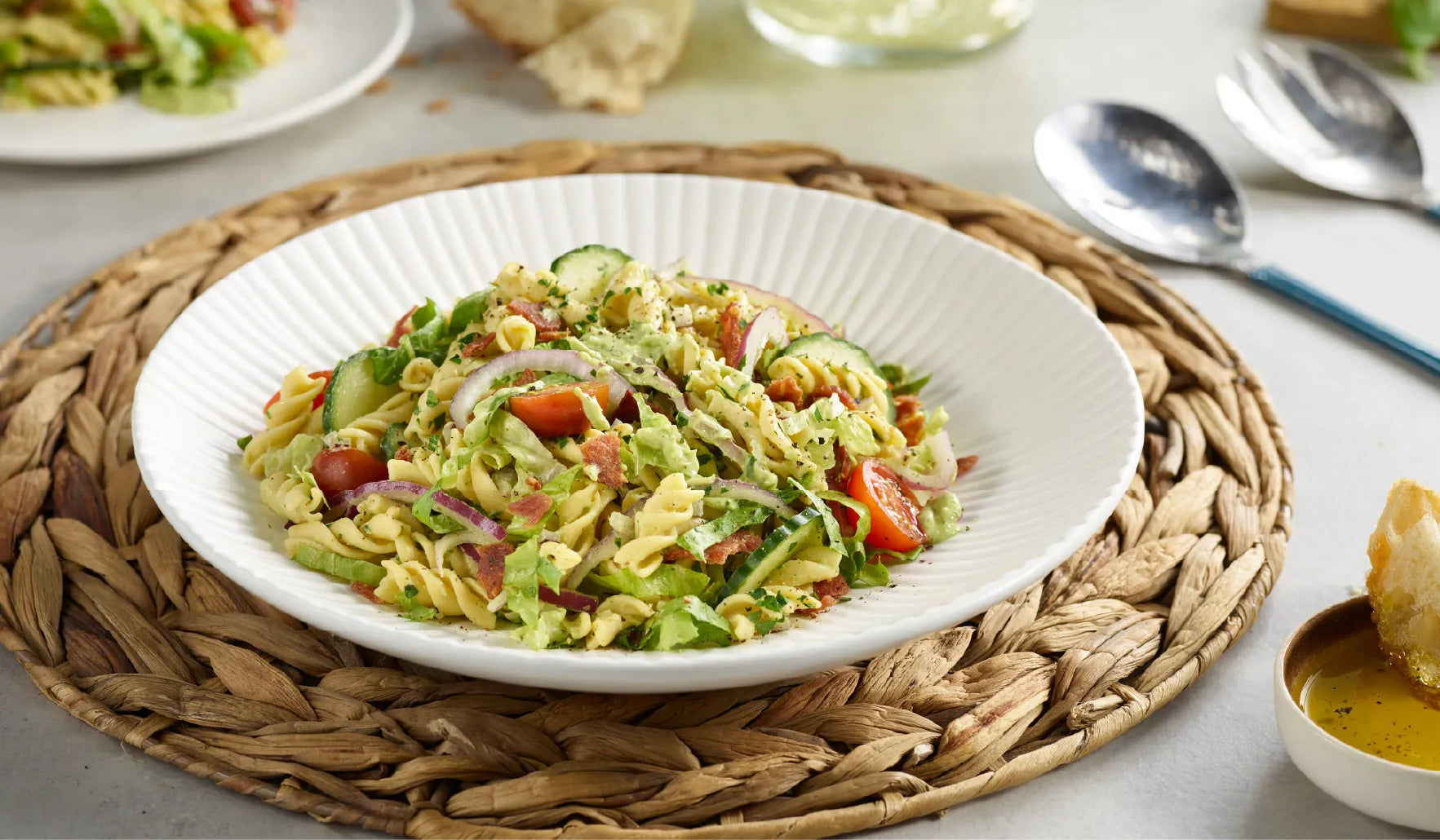 Tomato Bacon Avocado Pasta Salad