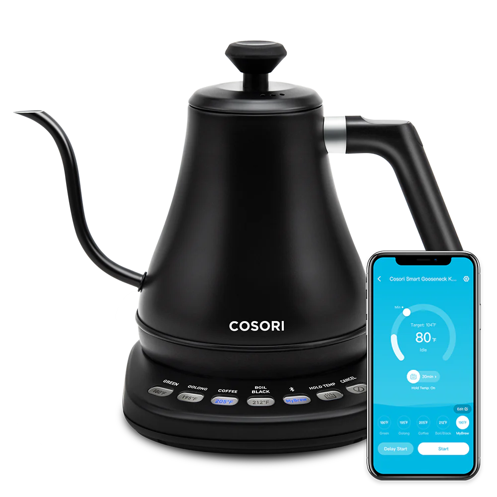 Smart 0.8L Gooseneck Electric Kettle - Black