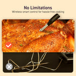 COSORI wireless meat thermometer probe cooking meat on grill