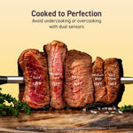 COSORI smart meat thermometer showing steak doneness levels
