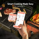 COSORI smart meat thermometer connected to mobile app for cooking alerts