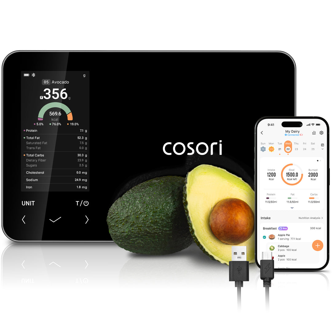 COSORI NutriLens smart nutrition scale with mobile app